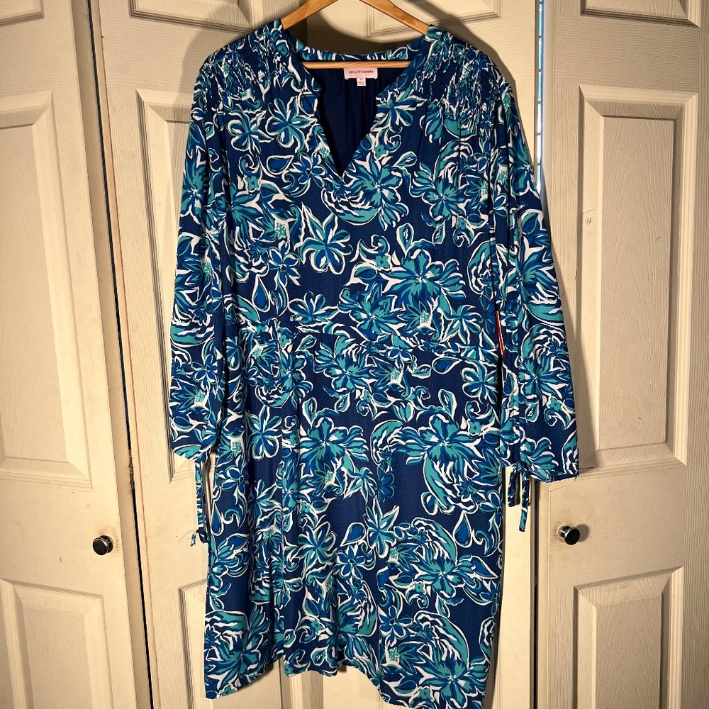 Molly Isadora Blue Floral Dress Size 2XL